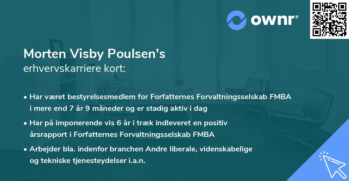 Morten Visby Poulsen's erhvervskarriere kort