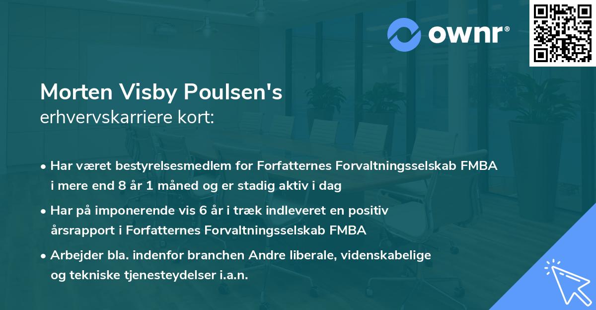 Morten Visby Poulsen's erhvervskarriere kort