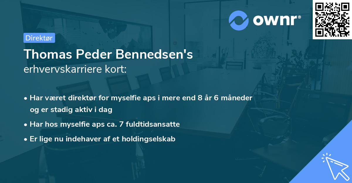 Thomas Peder Bennedsen's erhvervskarriere kort
