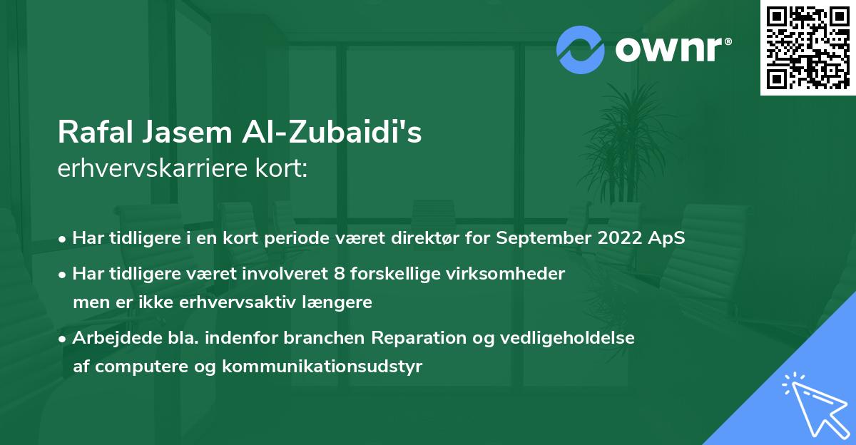Rafal Jasem Al-Zubaidi's erhvervskarriere kort