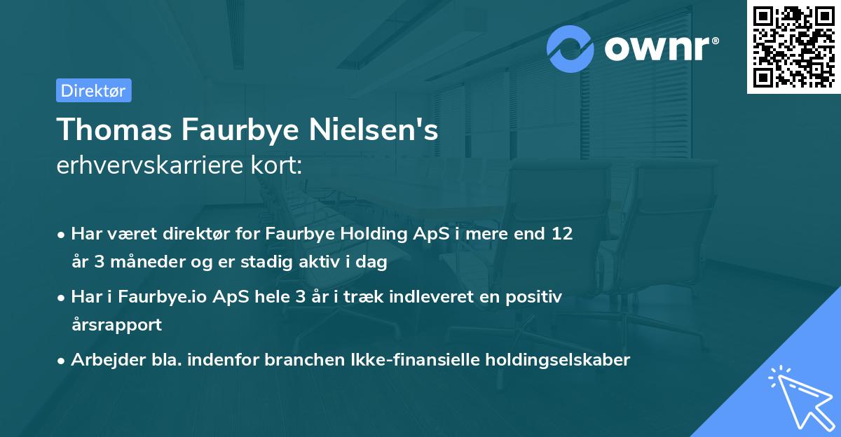 Thomas Faurbye Nielsen's erhvervskarriere kort