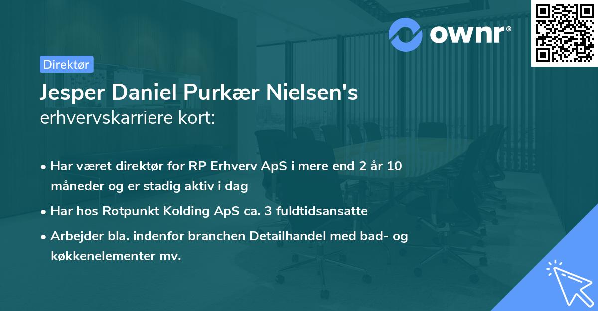 Jesper Daniel Purkær Nielsen's erhvervskarriere kort