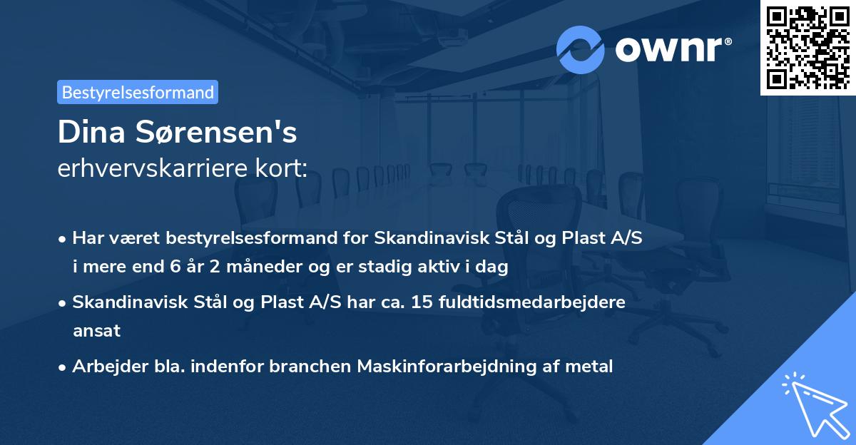 Dina Sørensen's erhvervskarriere kort