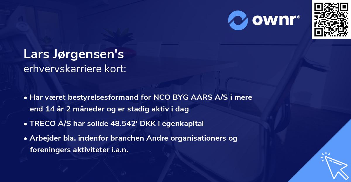 Lars Jørgensen's erhvervskarriere kort