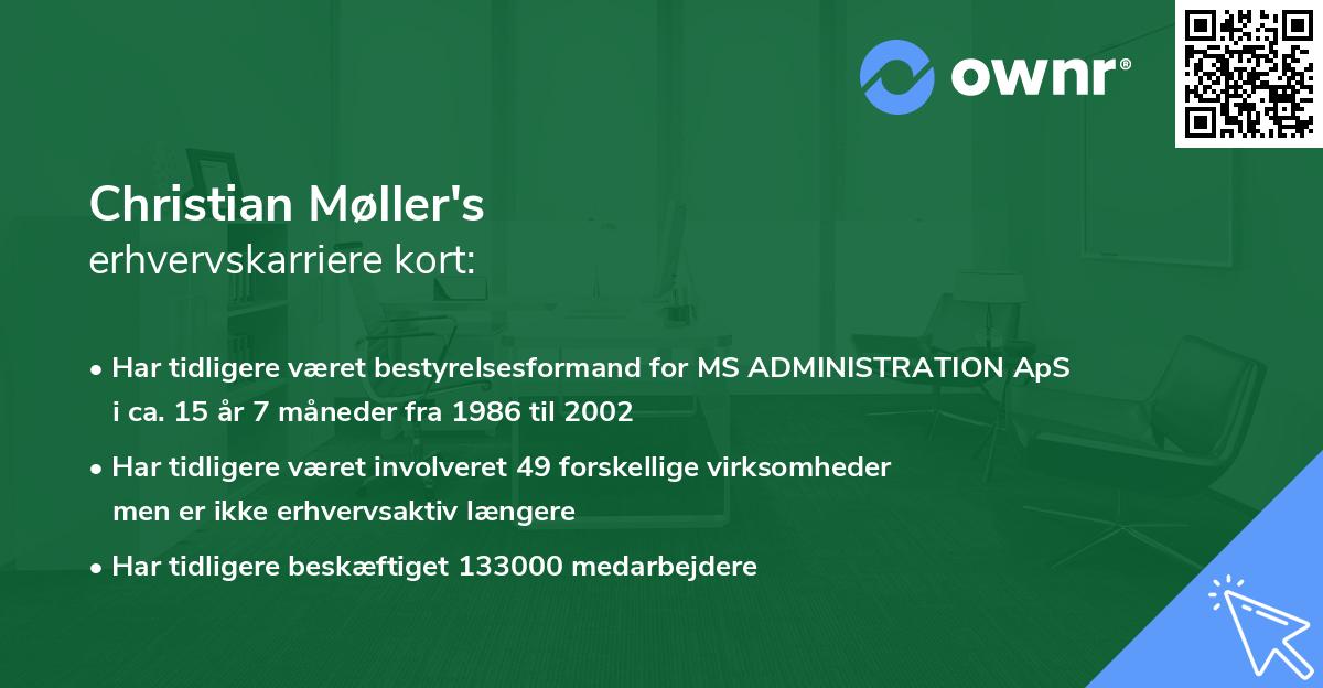 Christian Møller's erhvervskarriere kort