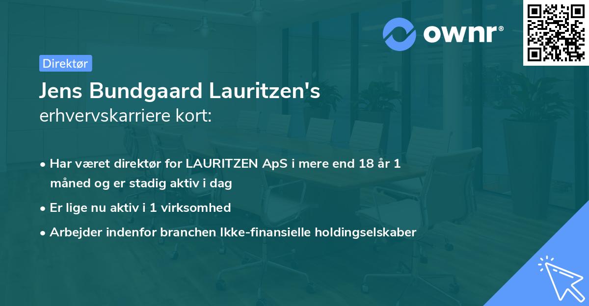 Jens Bundgaard Lauritzen's erhvervskarriere kort