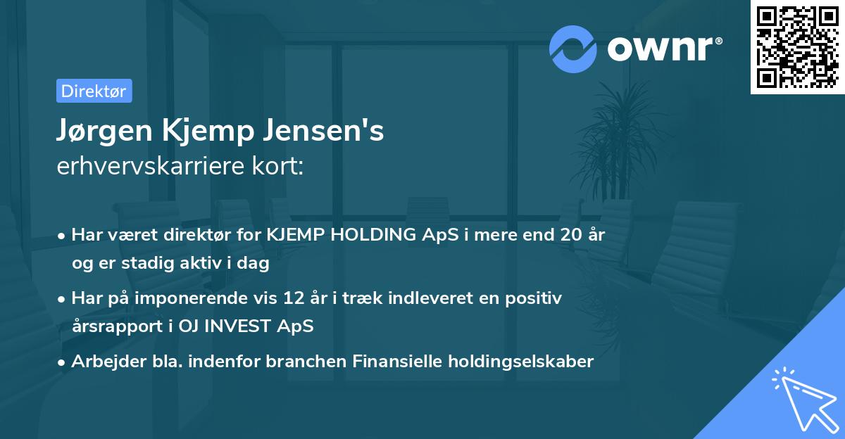 Jørgen Kjemp Jensen's erhvervskarriere kort