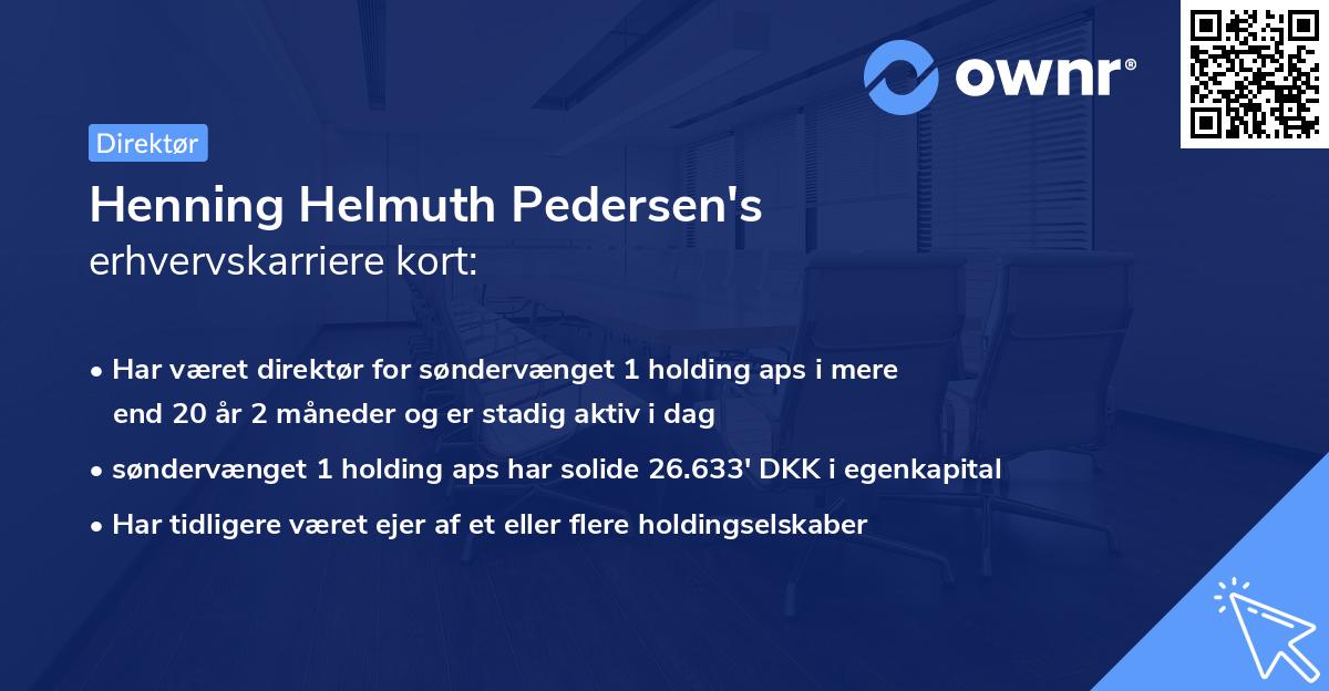 Henning Helmuth Pedersen's erhvervskarriere kort