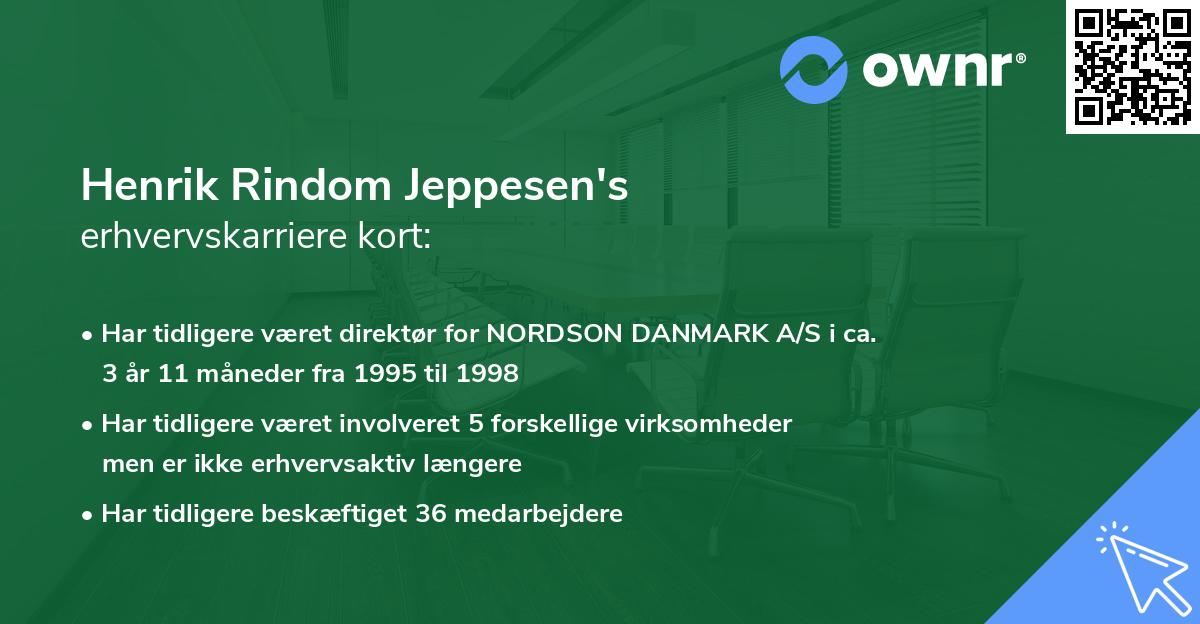 Henrik Rindom Jeppesen's erhvervskarriere kort