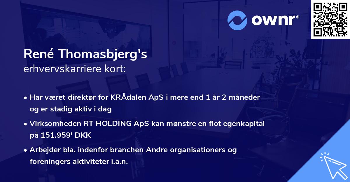 René Thomasbjerg's erhvervskarriere kort