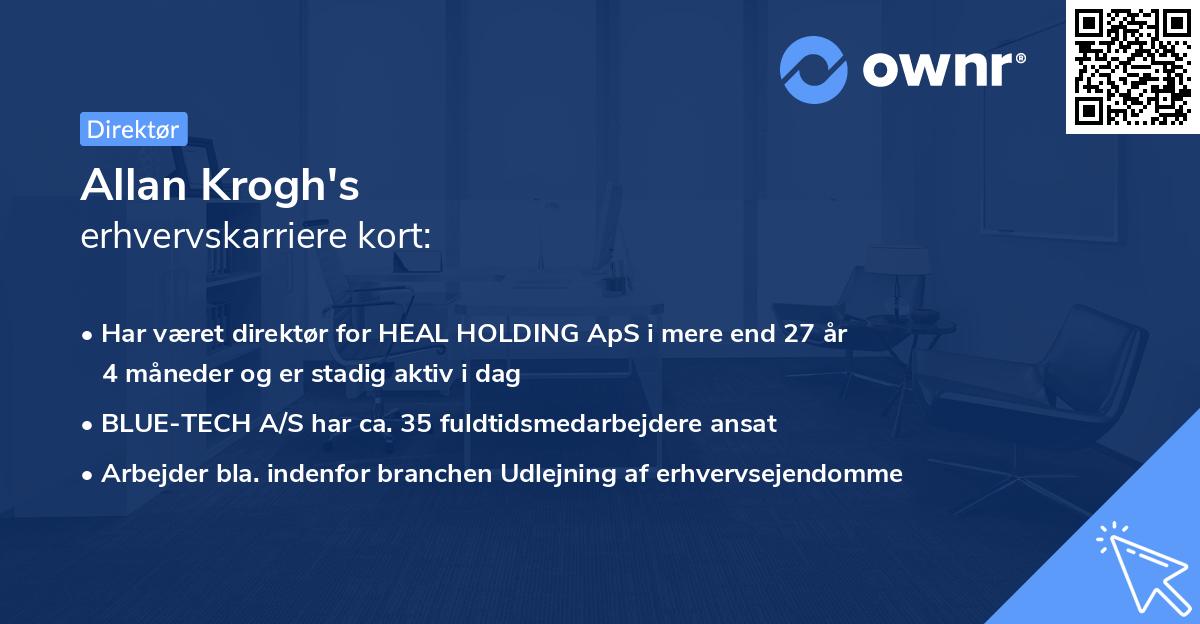 Allan Krogh's erhvervskarriere kort