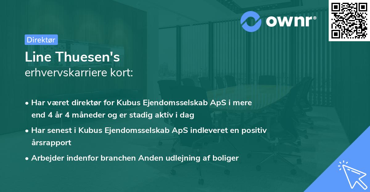 Line Thuesen's erhvervskarriere kort