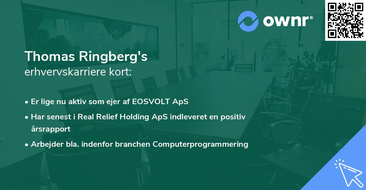 Thomas Ringberg's erhvervskarriere kort