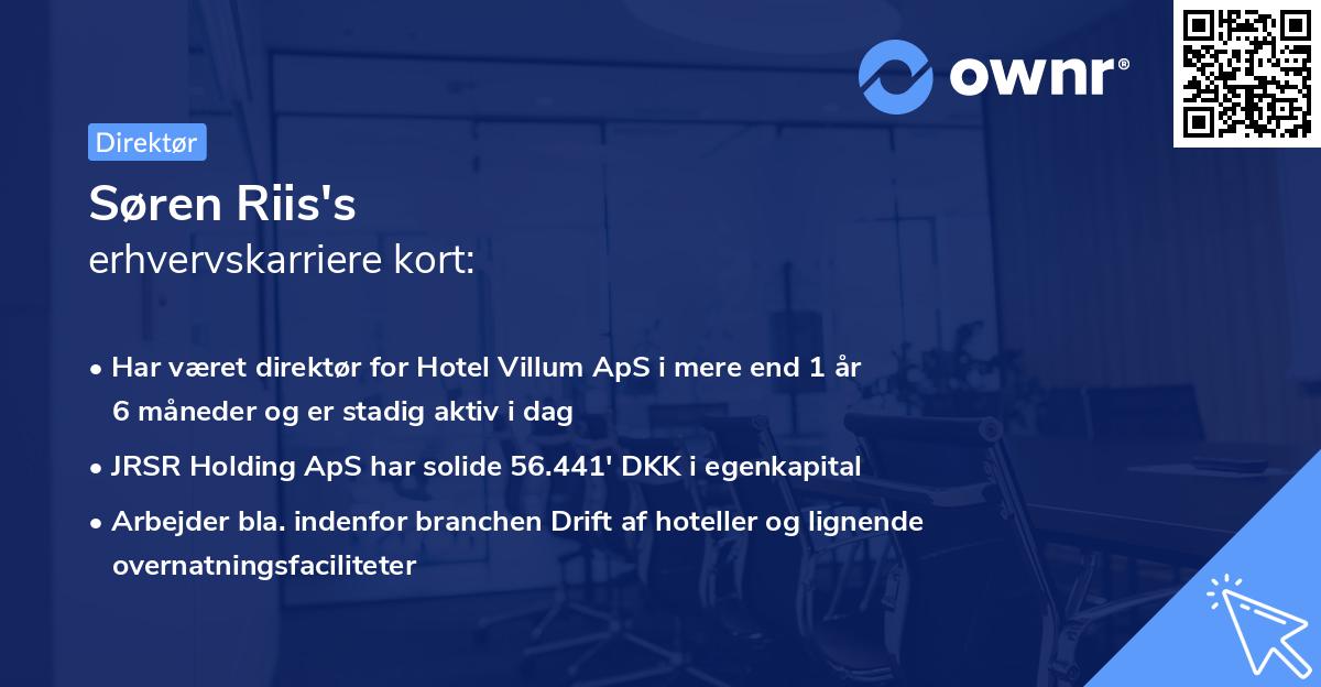 Søren Riis's erhvervskarriere kort