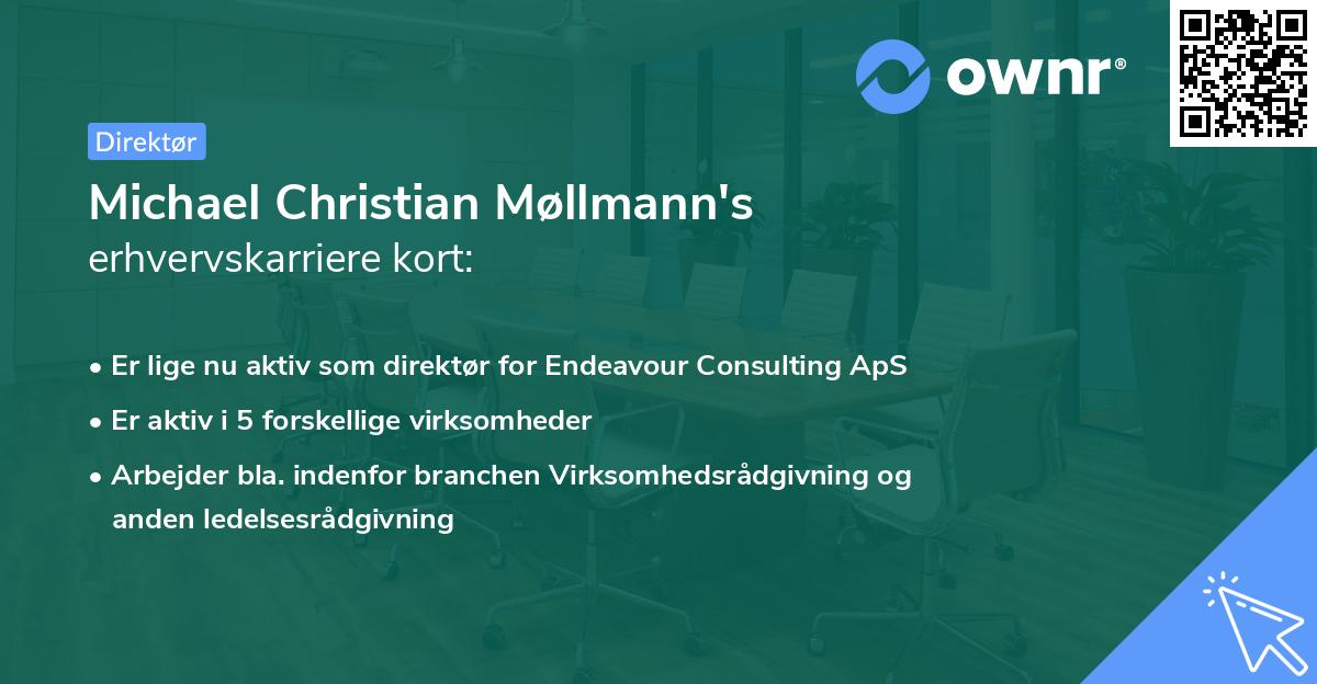 Michael Christian Møllmann's erhvervskarriere kort