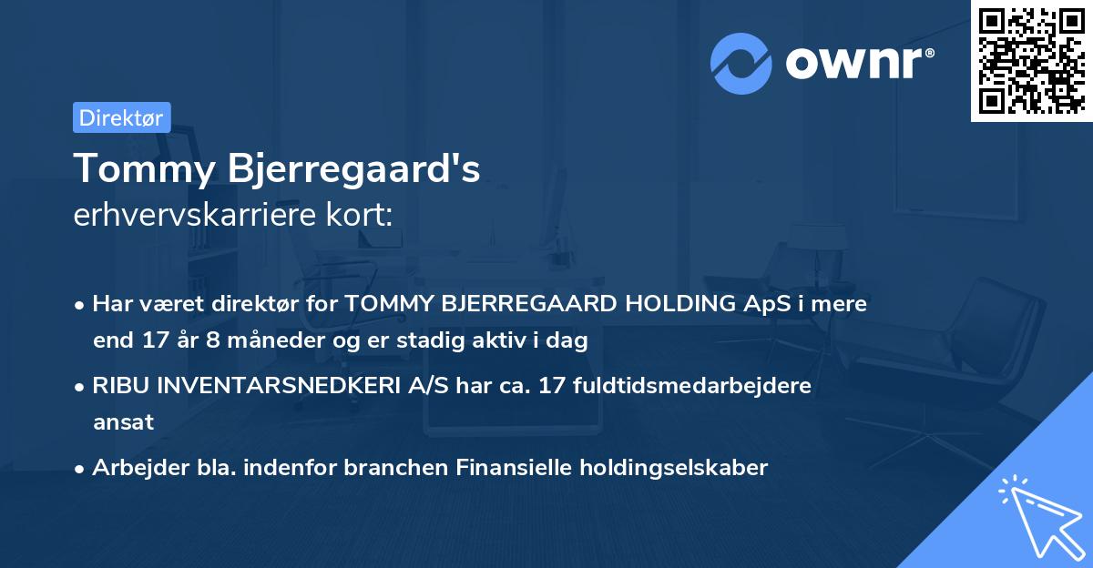 Tommy Bjerregaard's erhvervskarriere kort
