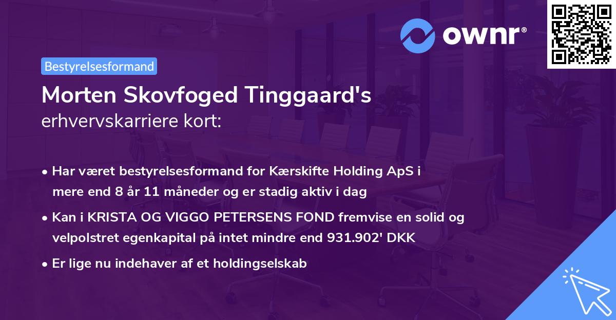 Morten Skovfoged Tinggaard's erhvervskarriere kort