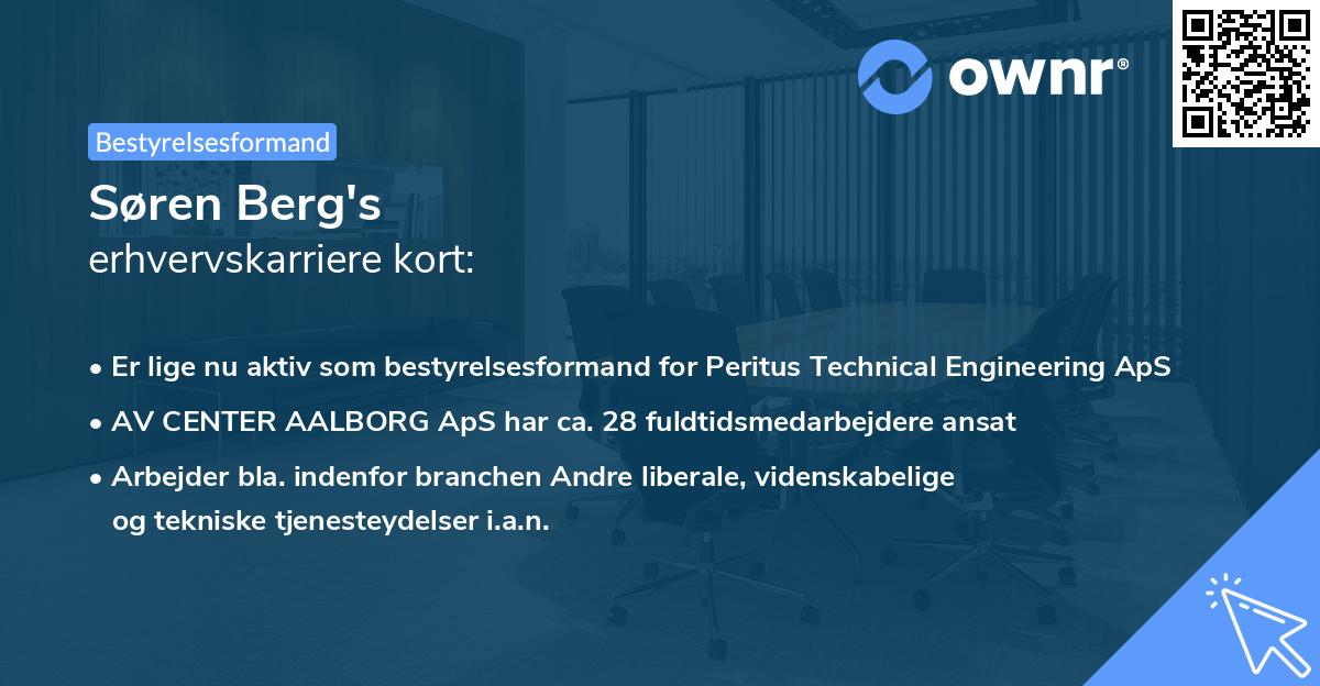 Søren Berg's erhvervskarriere kort