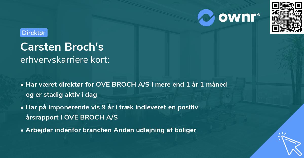 Carsten Broch's erhvervskarriere kort