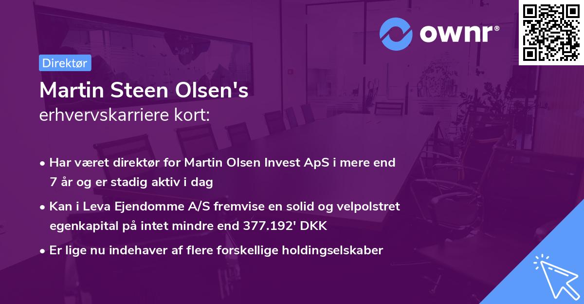 Martin Steen Olsen's erhvervskarriere kort