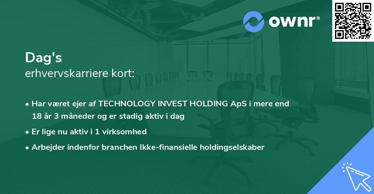 Dag's erhvervskarriere kort
