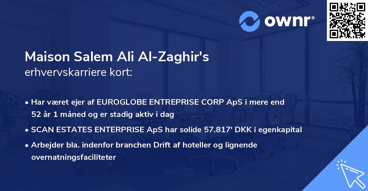Maison Salem Ali Al-Zaghir's erhvervskarriere kort