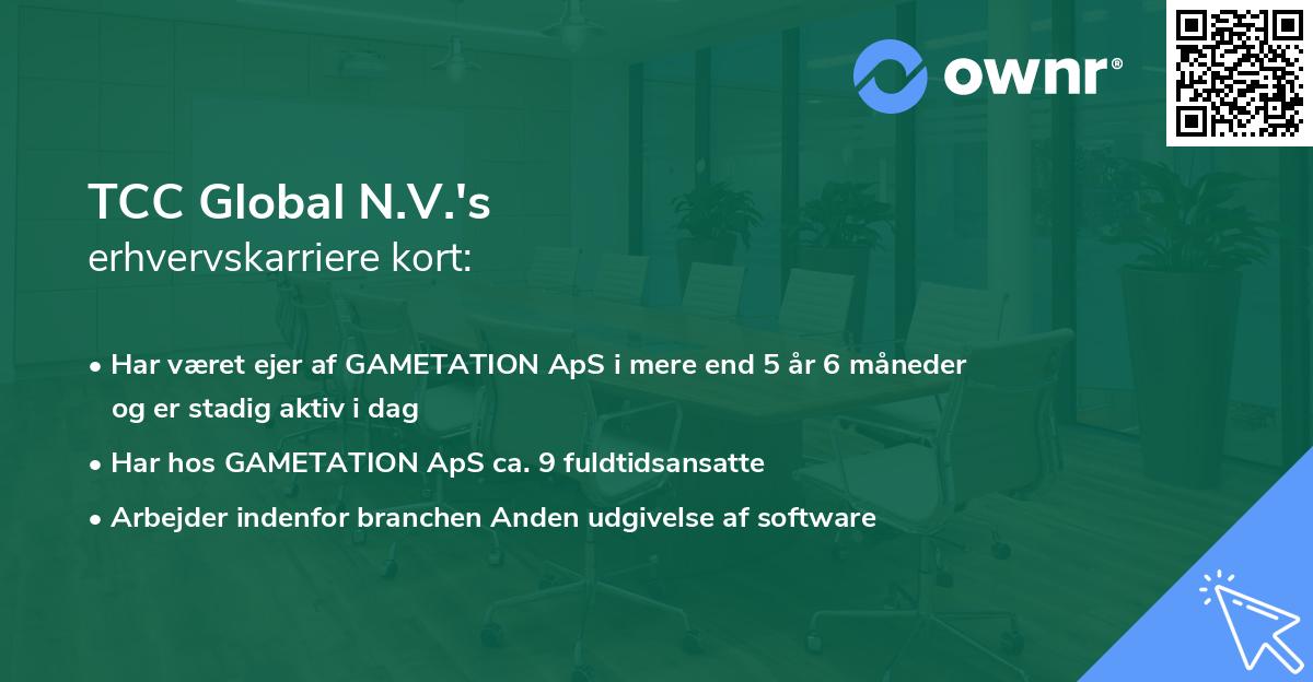 TCC Global N.V.'s erhvervskarriere kort