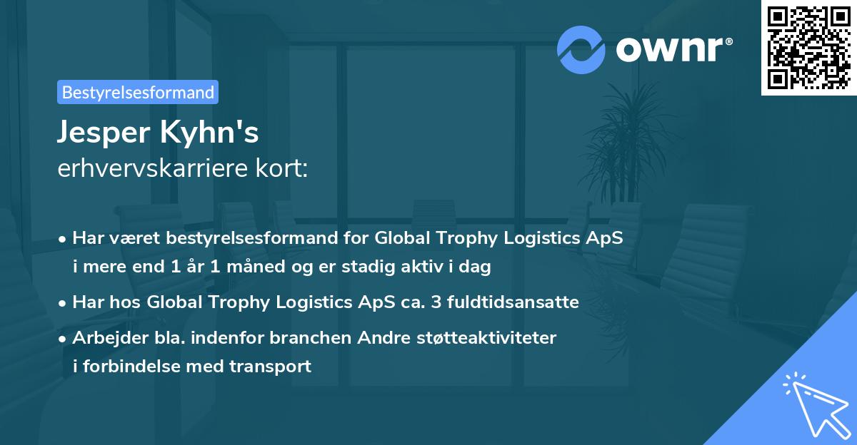 Jesper Kyhn's erhvervskarriere kort