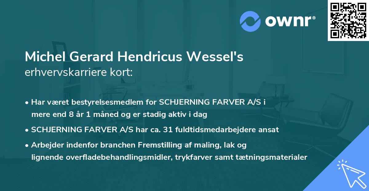 Michel Gerard Hendricus Wessel's erhvervskarriere kort