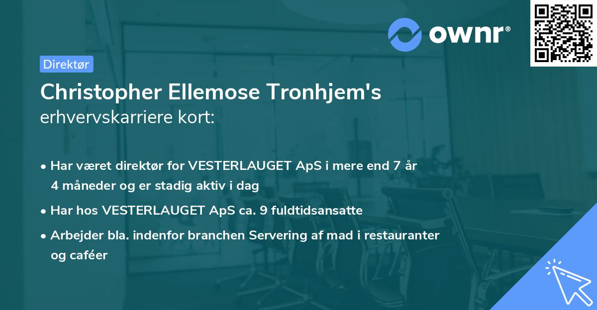 Christopher Ellemose Tronhjem's erhvervskarriere kort