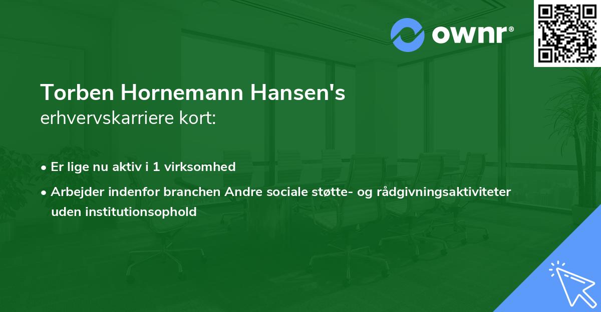 Torben Hornemann Hansen's erhvervskarriere kort