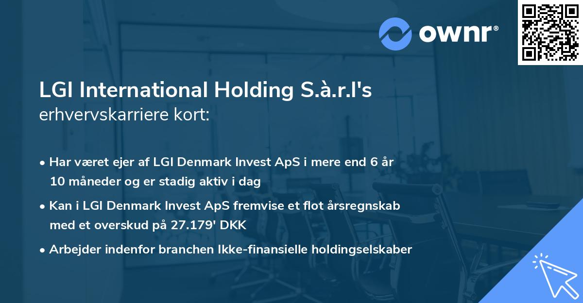 LGI International Holding S.à.r.l's erhvervskarriere kort