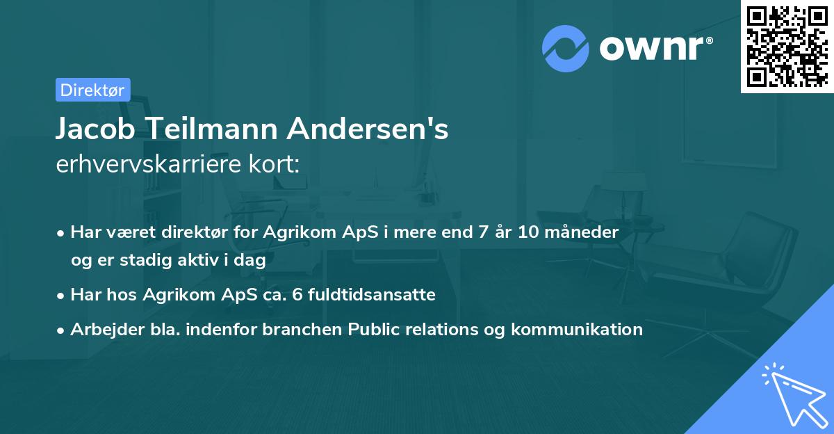 Jacob Teilmann Andersen's erhvervskarriere kort