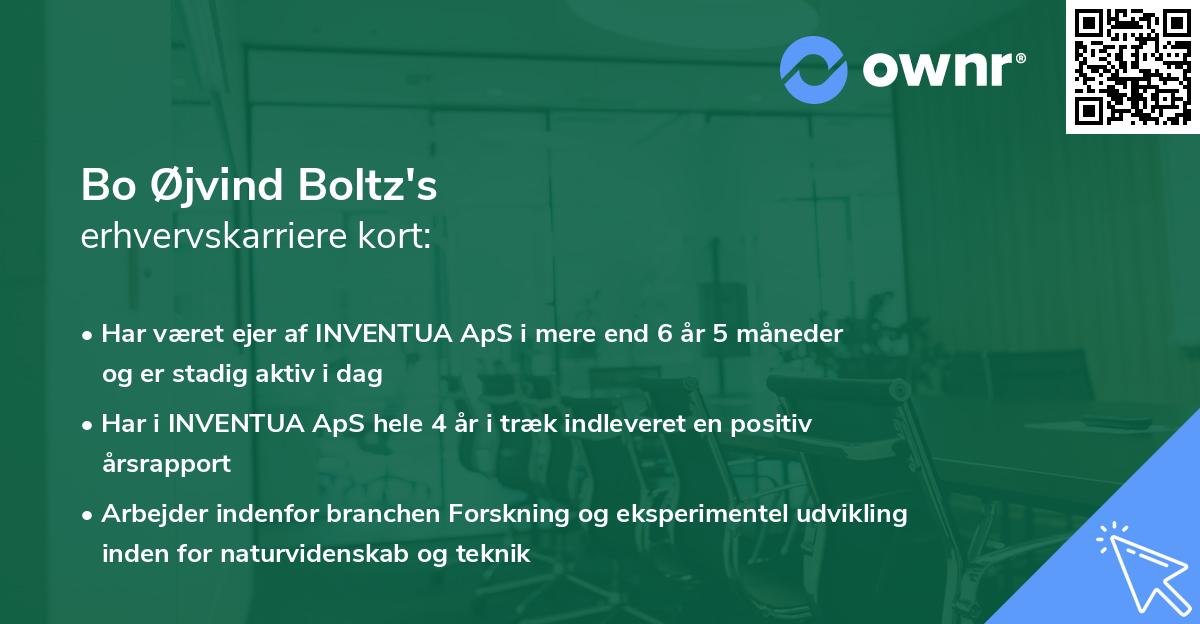 Bo Øjvind Boltz's erhvervskarriere kort