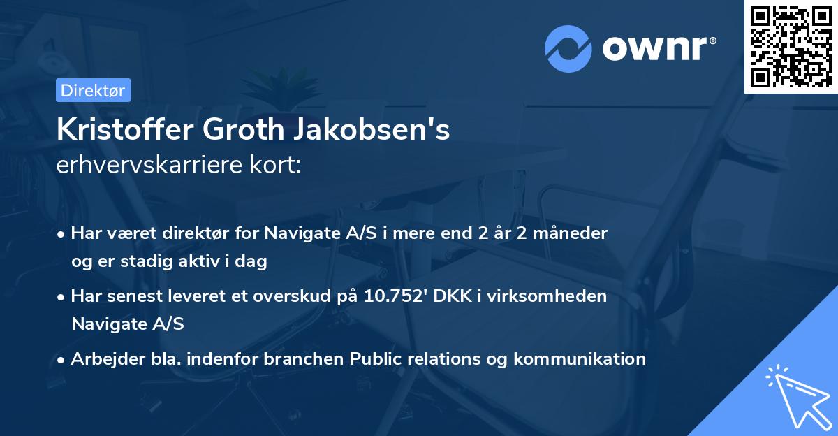 Kristoffer Groth Jakobsen's erhvervskarriere kort