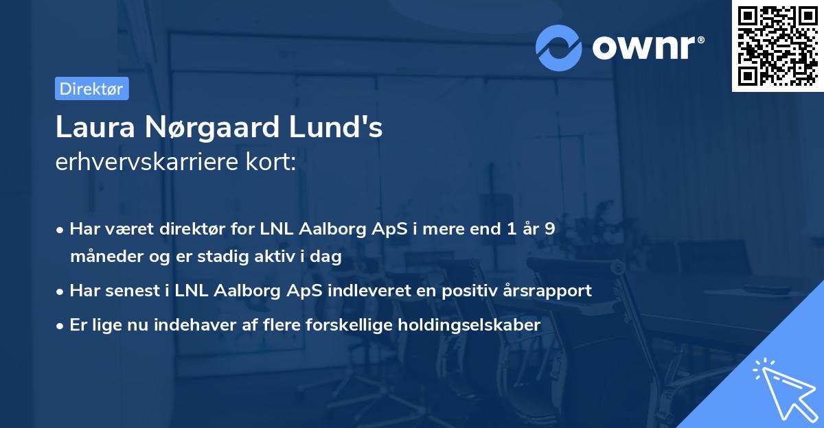 Laura Nørgaard Lund's erhvervskarriere kort