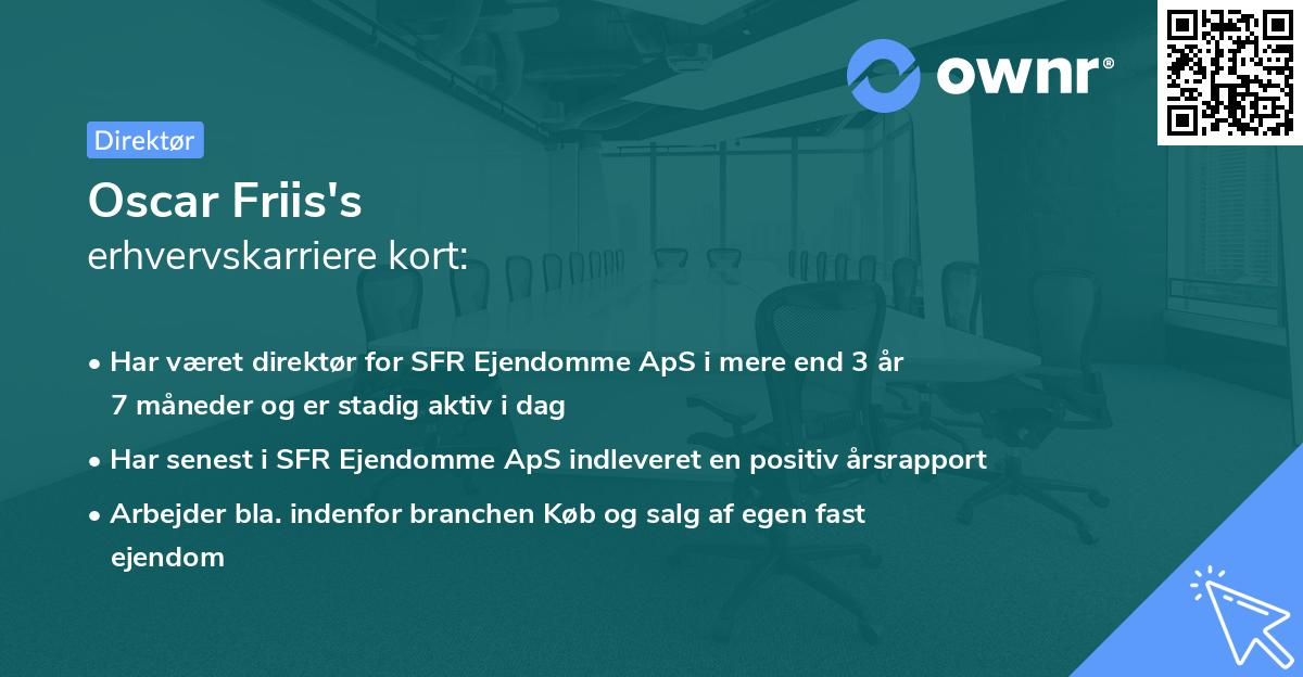 Oscar Friis's erhvervskarriere kort