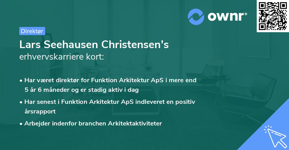 Lars Seehausen Christensen's erhvervskarriere kort