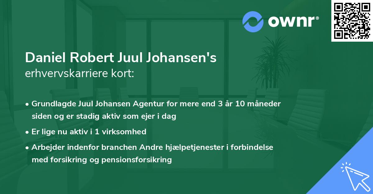 Daniel Robert Juul Johansen's erhvervskarriere kort