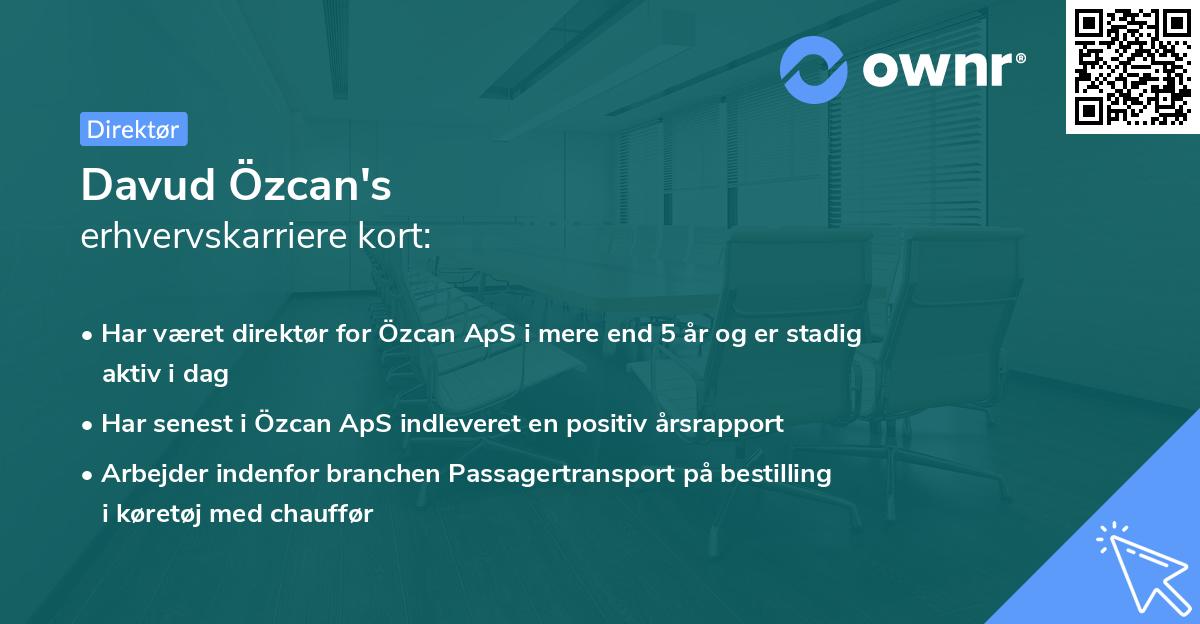 Davud Özcan's erhvervskarriere kort