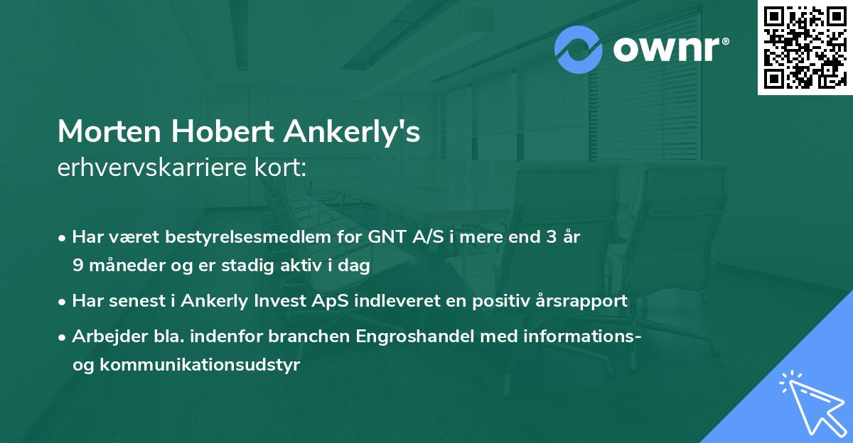 Morten Hobert Ankerly's erhvervskarriere kort