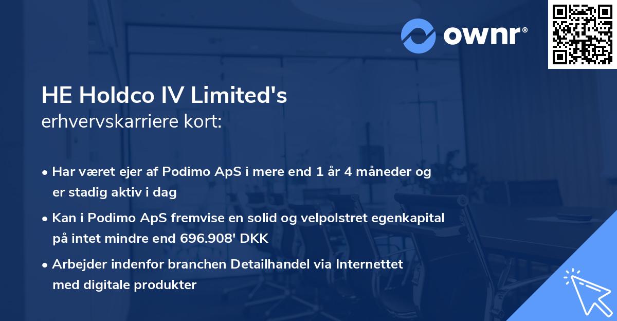 HE Holdco IV Limited's erhvervskarriere kort