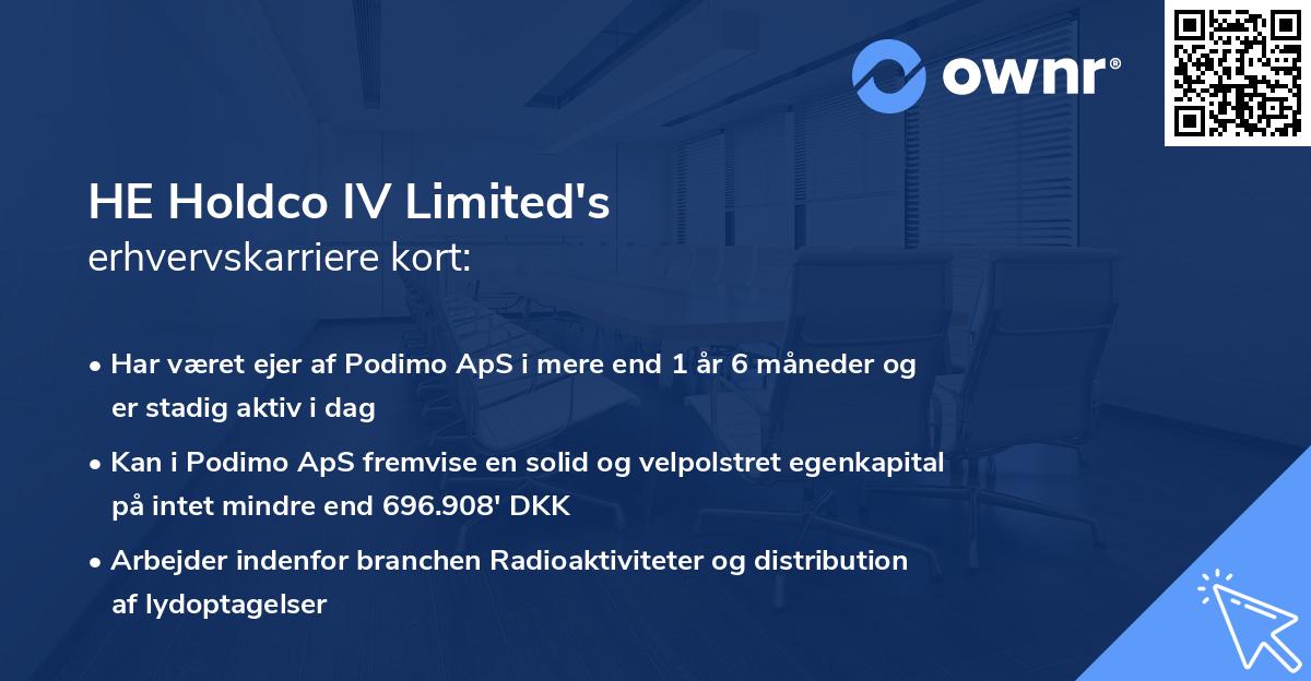 HE Holdco IV Limited's erhvervskarriere kort