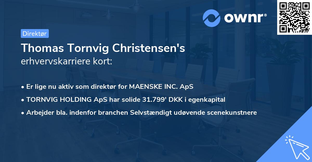 Thomas Tornvig Christensen's erhvervskarriere kort