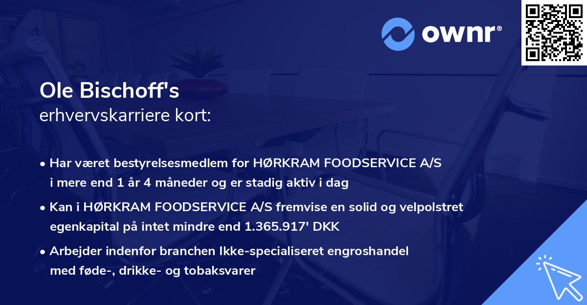 Ole Bischoff's erhvervskarriere kort