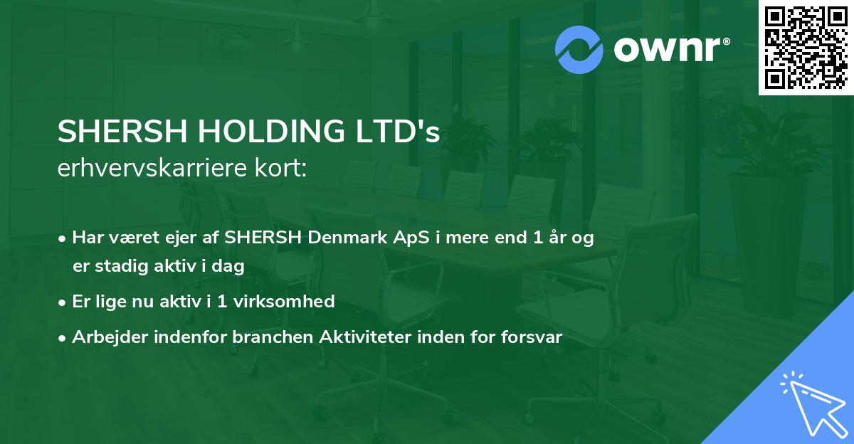 SHERSH HOLDING LTD's erhvervskarriere kort