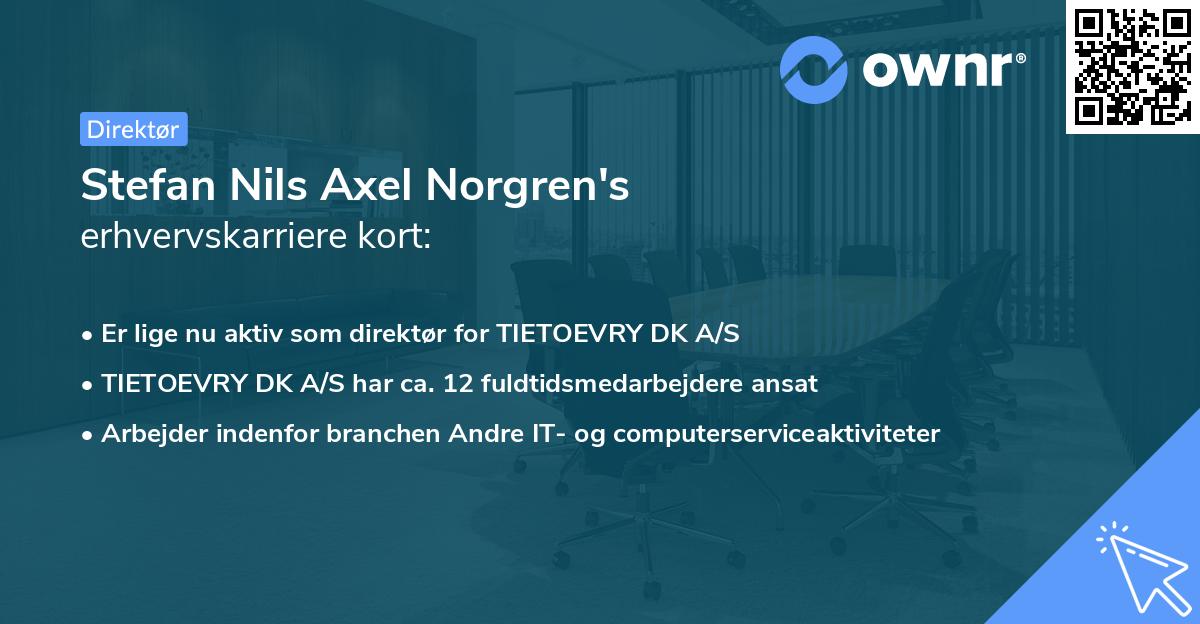 Stefan Nils Axel Norgren's erhvervskarriere kort