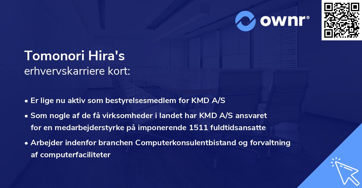 Tomonori Hira's erhvervskarriere kort