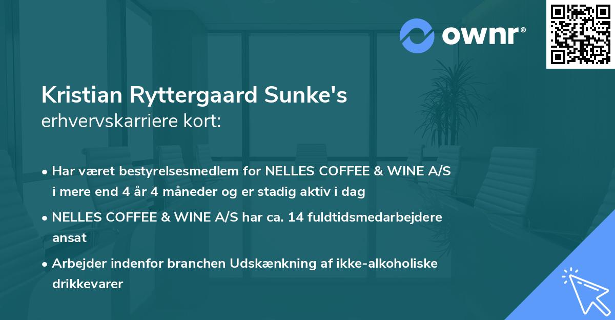 Kristian Ryttergaard Sunke's erhvervskarriere kort
