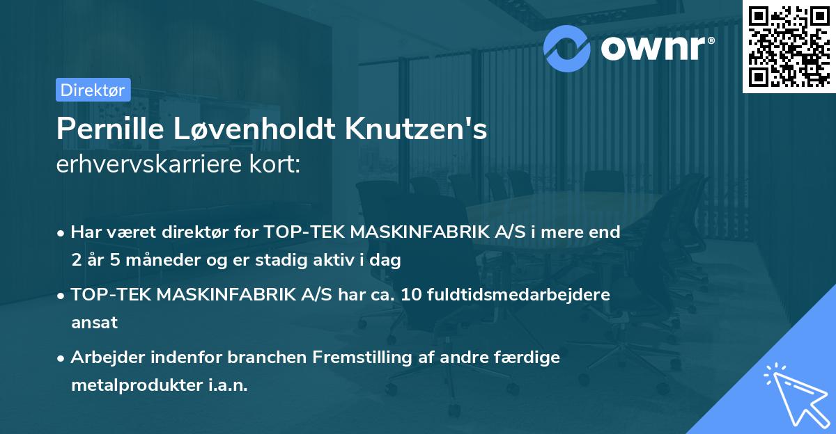 Pernille Løvenholdt Knutzen's erhvervskarriere kort